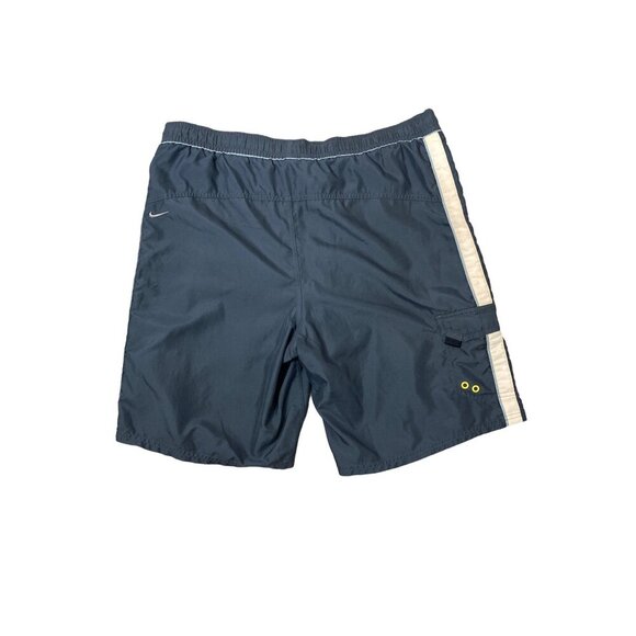 VINTAGE MEN'S NIKE GRAY YELLOW CARGO BOARD SHORTS SZ 40 - Picture 2 of 7